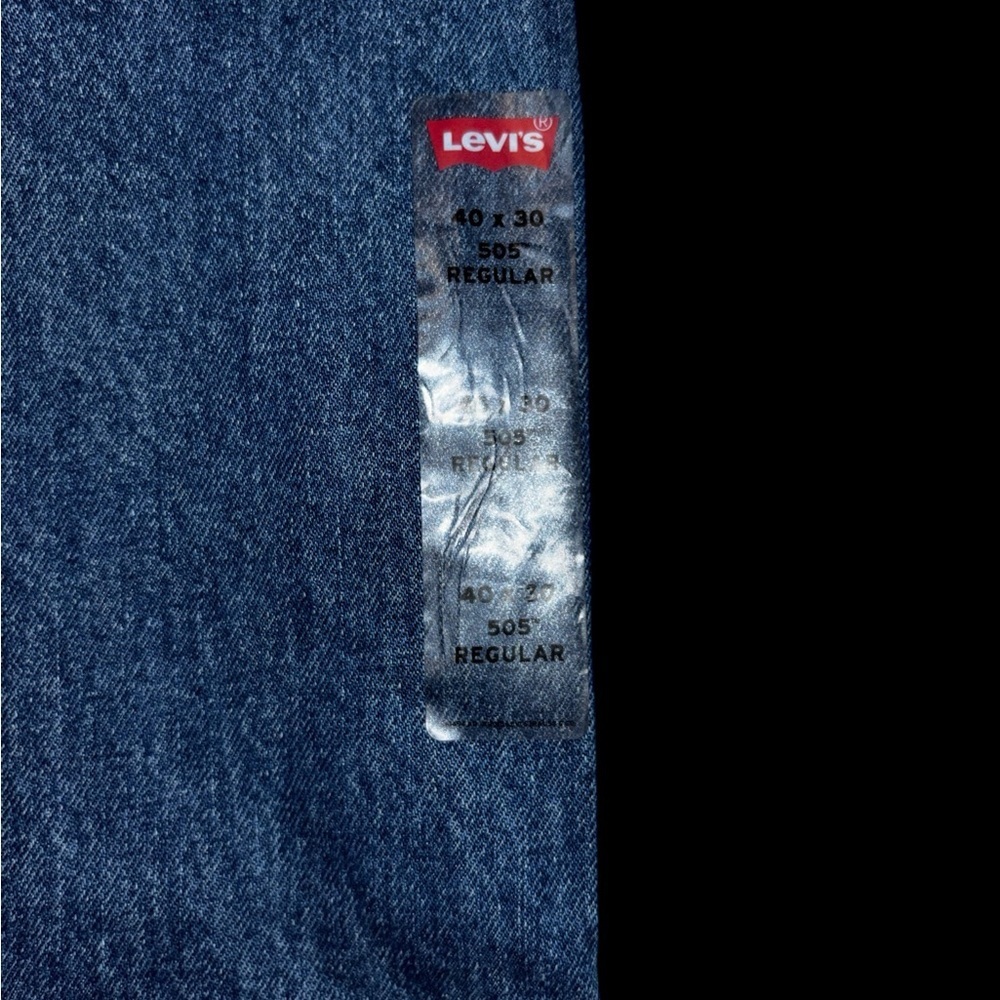 Levi’s 505 Regular Fit Men’s Jeans 40x30 – Dark Wash, Straight Leg, Classic Fit - Picture 6 of 6